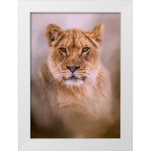 Dignity White Modern Wood Framed Art Print by Parker, Kelley