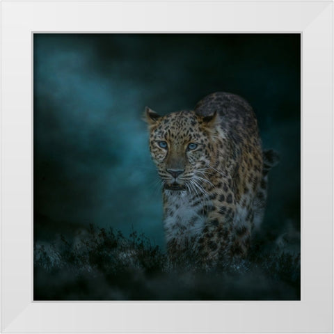 Blues Traveler White Modern Wood Framed Art Print by Parker, Kelley