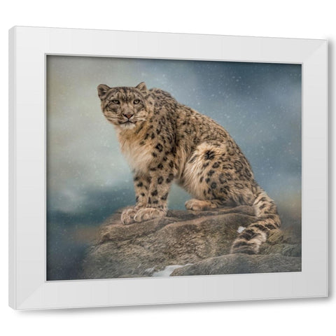 The Snowman White Modern Wood Framed Art Print by Parker, Kelley