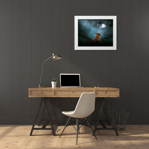 Light on the Kingdom White Modern Wood Framed Art Print by Parker, Kelley