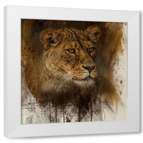 Keeper of the Pride White Modern Wood Framed Art Print by Parker, Kelley