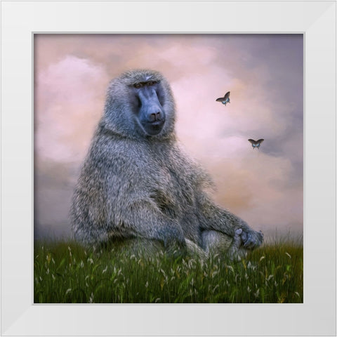 The Easy Life White Modern Wood Framed Art Print by Parker, Kelley