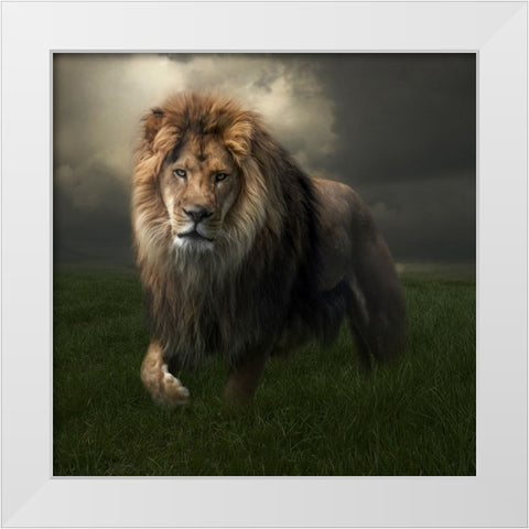 The True King White Modern Wood Framed Art Print by Parker, Kelley