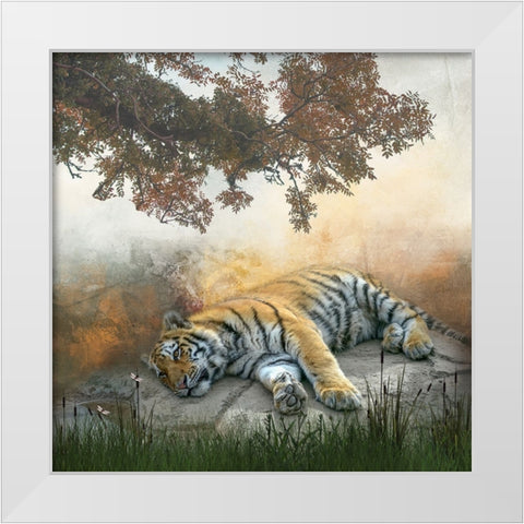 Lazy Afternoon White Modern Wood Framed Art Print by Parker, Kelley