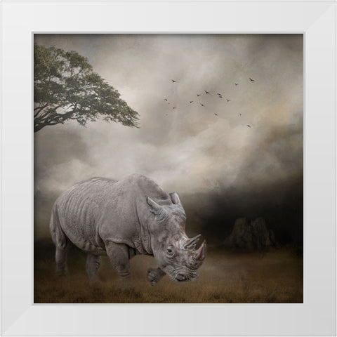 Lord of the Plains White Modern Wood Framed Art Print by Parker, Kelley