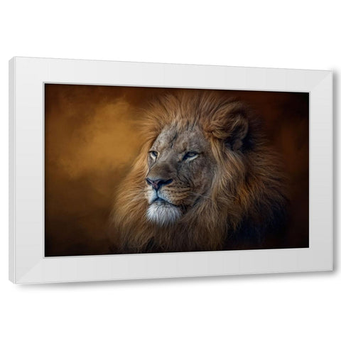 The Protector White Modern Wood Framed Art Print by Parker, Kelley