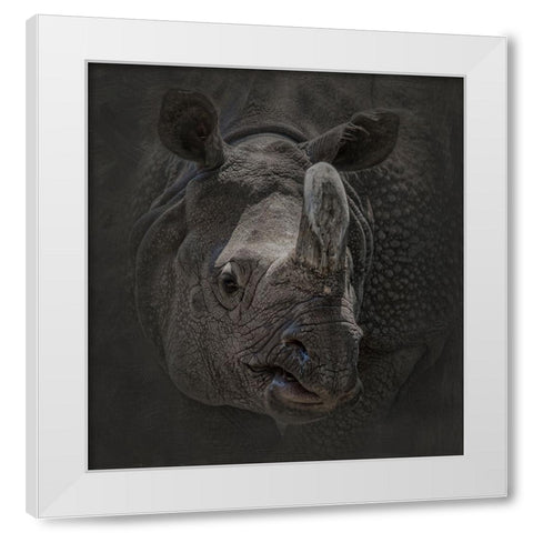 Man with an Attitude White Modern Wood Framed Art Print by Parker, Kelley