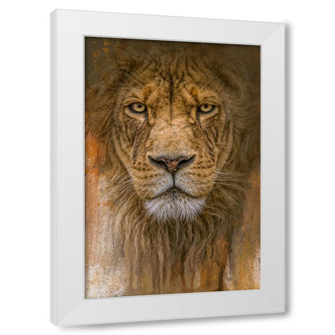 Heart of the Lion White Modern Wood Framed Art Print by Parker, Kelley