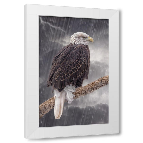 Defiance White Modern Wood Framed Art Print by Parker, Kelley