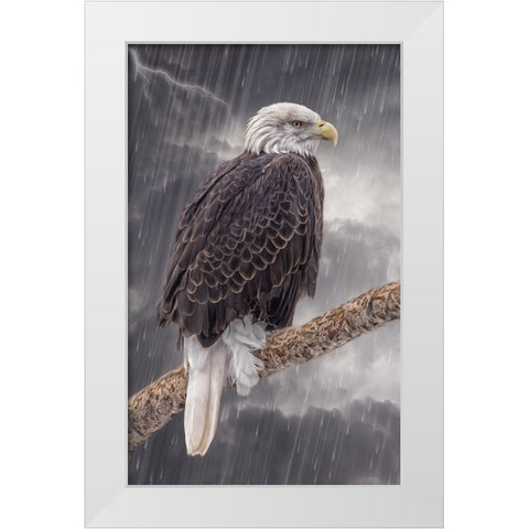 Defiance White Modern Wood Framed Art Print by Parker, Kelley