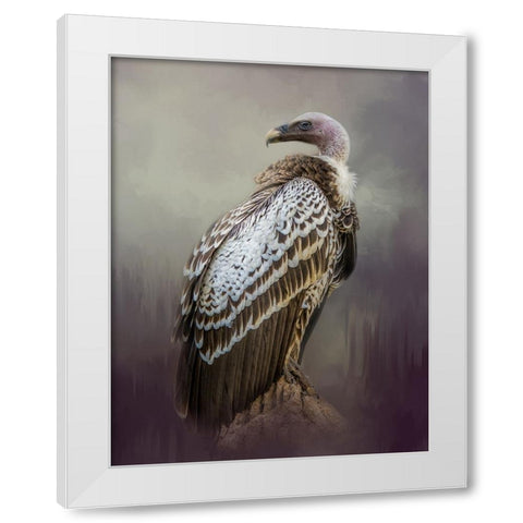 Over Her Shoulder White Modern Wood Framed Art Print by Parker, Kelley