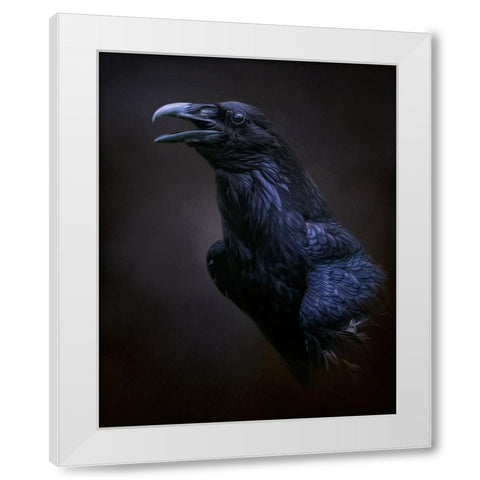 The Messenger White Modern Wood Framed Art Print by Parker, Kelley