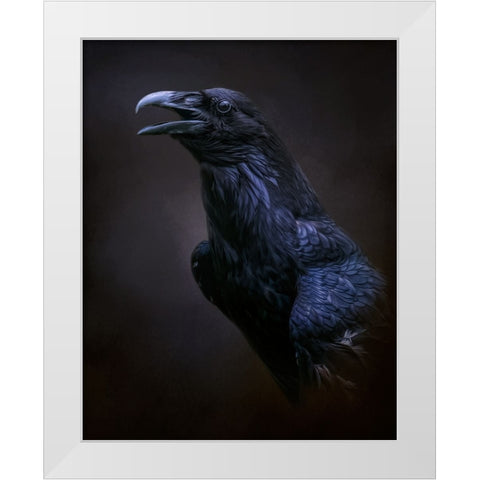 The Messenger White Modern Wood Framed Art Print by Parker, Kelley