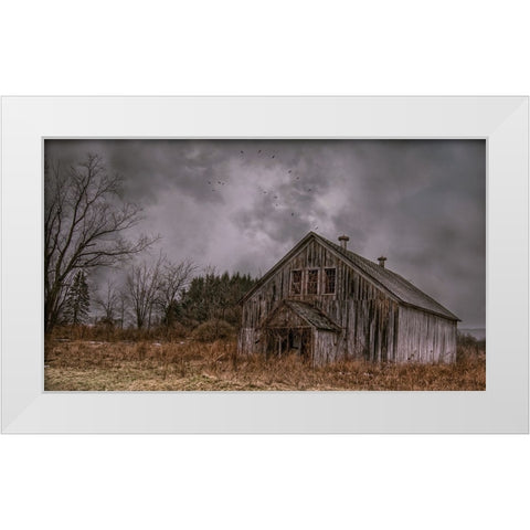 Overtaken by Time White Modern Wood Framed Art Print by Parker, Kelley