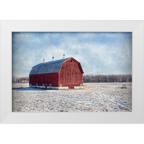 Morning on the Farm White Modern Wood Framed Art Print by Parker, Kelley