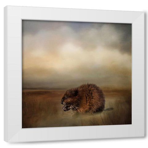 Breakfast at the Marsh White Modern Wood Framed Art Print by Parker, Kelley