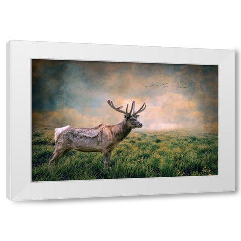 The Lone Leader White Modern Wood Framed Art Print by Parker, Kelley