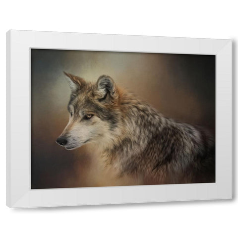 Untamed White Modern Wood Framed Art Print by Parker, Kelley