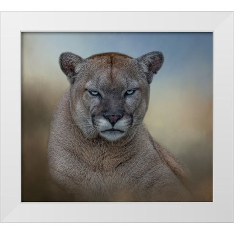 Not Amused White Modern Wood Framed Art Print by Parker, Kelley