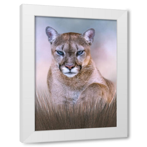 The Hypnotist White Modern Wood Framed Art Print by Parker, Kelley