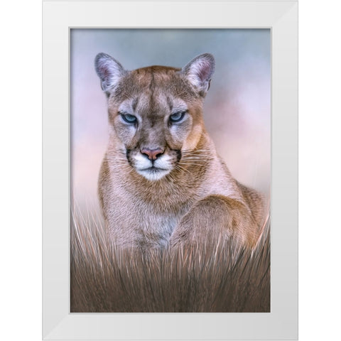 The Hypnotist White Modern Wood Framed Art Print by Parker, Kelley