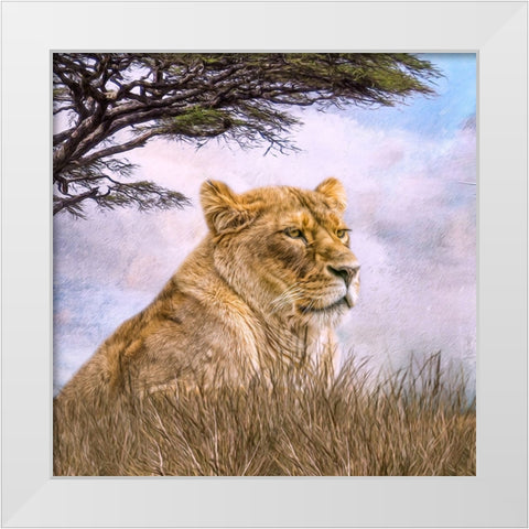 Pride of Place White Modern Wood Framed Art Print by Parker, Kelley