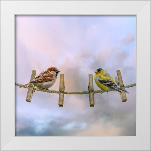 Wash Day White Modern Wood Framed Art Print by Parker, Kelley