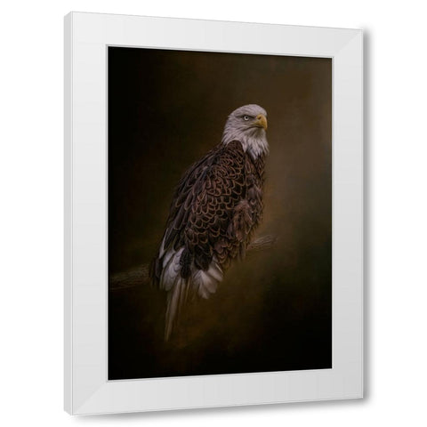 Silent Warrior White Modern Wood Framed Art Print by Parker, Kelley