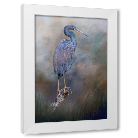 Tri-Colored Beauty White Modern Wood Framed Art Print by Parker, Kelley