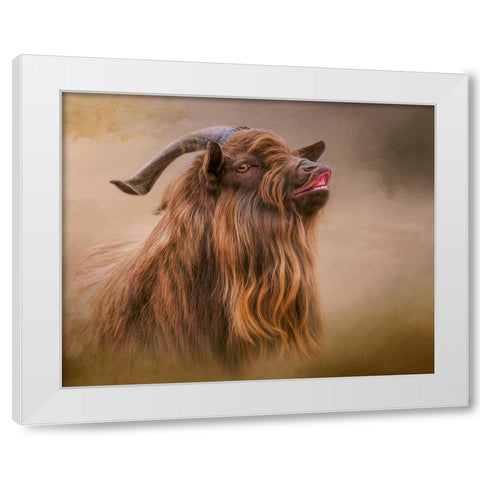 Look Whos Smiling Now White Modern Wood Framed Art Print by Parker, Kelley