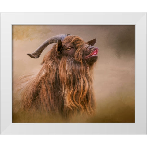 Look Whos Smiling Now White Modern Wood Framed Art Print by Parker, Kelley