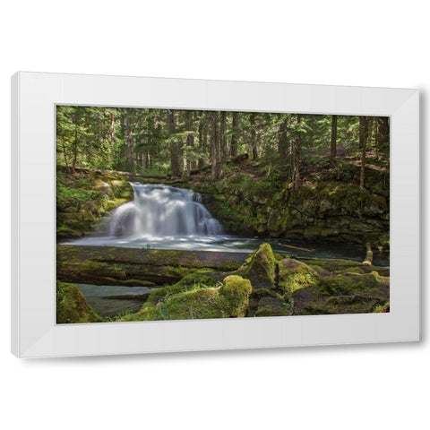 Whitehorse Falls White Modern Wood Framed Art Print by McFerrin, Larry