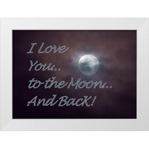 Moon and Back White Modern Wood Framed Art Print by McFerrin, Larry