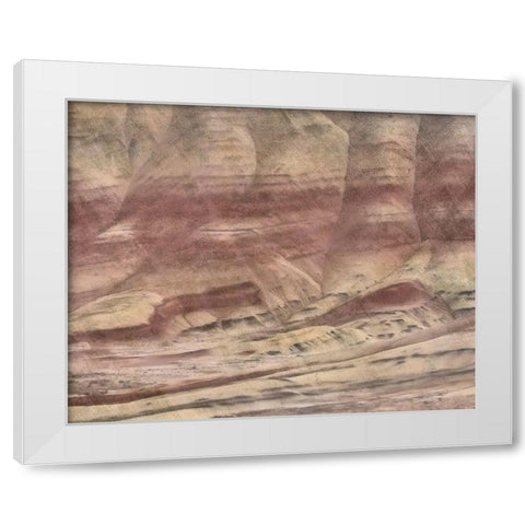 Painted Hills White Modern Wood Framed Art Print by McFerrin, Larry