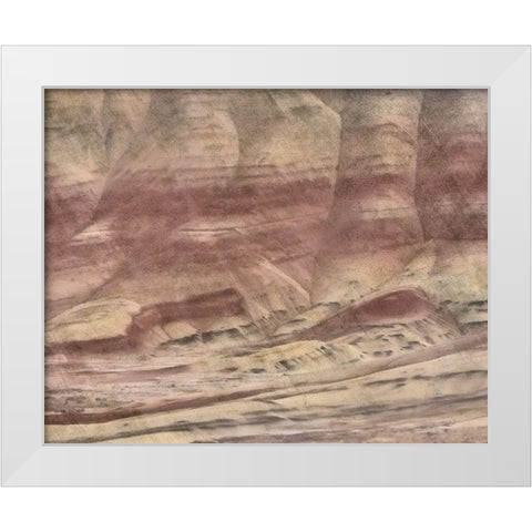 Painted Hills White Modern Wood Framed Art Print by McFerrin, Larry