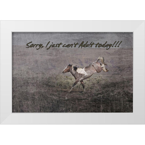 Cant Adult White Modern Wood Framed Art Print by McFerrin, Larry