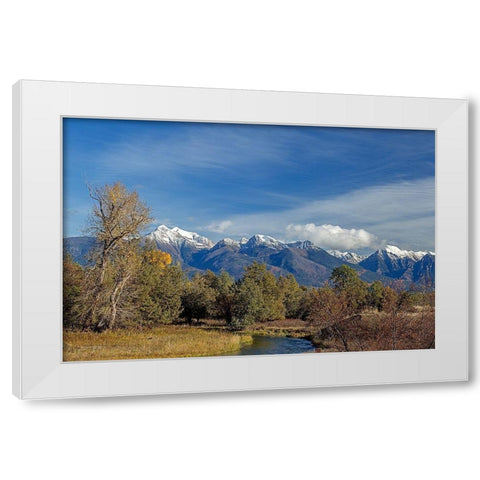 Mission Mountains White Modern Wood Framed Art Print by McFerrin, Larry