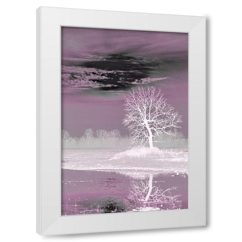 Pink Vision White Modern Wood Framed Art Print by McFerrin, Larry