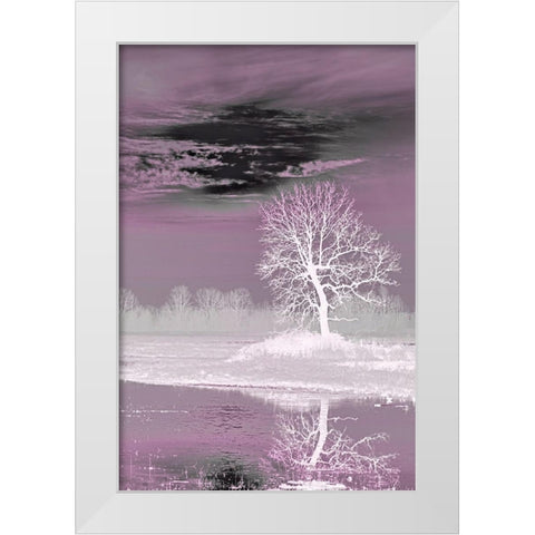 Pink Vision White Modern Wood Framed Art Print by McFerrin, Larry