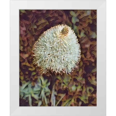 Gemstone Bear Grass White Modern Wood Framed Art Print by McFerrin, Larry