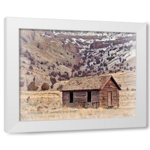 Old Line Shack White Modern Wood Framed Art Print by McFerrin, Larry