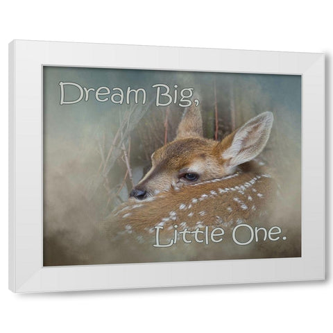Dream Big Dear White Modern Wood Framed Art Print by McFerrin, Larry