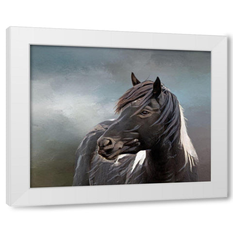 Domino White Modern Wood Framed Art Print by McFerrin, Larry