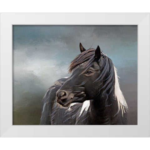 Domino White Modern Wood Framed Art Print by McFerrin, Larry