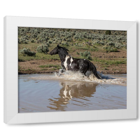 Mundoo White Modern Wood Framed Art Print by McFerrin, Larry