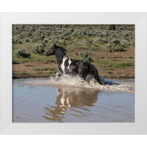 Mundoo White Modern Wood Framed Art Print by McFerrin, Larry