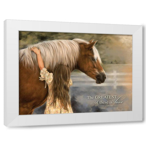 The Greatest White Modern Wood Framed Art Print by Harrison, Lesley