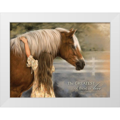 The Greatest White Modern Wood Framed Art Print by Harrison, Lesley