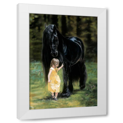 Back to the Barn White Modern Wood Framed Art Print by Harrison, Lesley