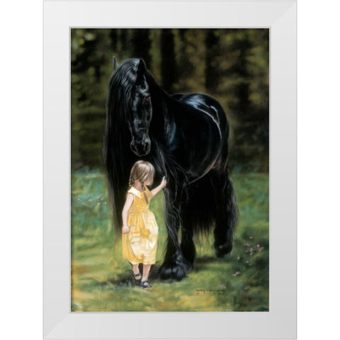 Back to the Barn White Modern Wood Framed Art Print by Harrison, Lesley